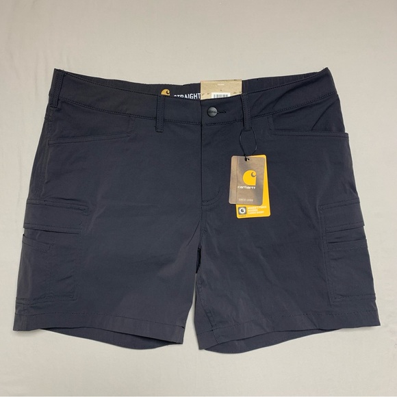 🆕 NWT CARHARTT Straight Madden Cargo Shorts WOmen’s 16 Shadow Rugged Flex Force - Picture 3 of 9